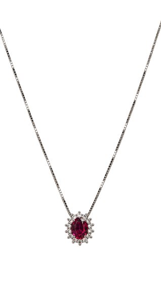 Collana Fanton Gioielli Donna COLLANE RUBINO in Oro bianco Rubino 0.69 Ct COOR-248-52 - COOR-248-52